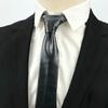 Partywear Leather WeddingBlack Neck Tie Genuine Lambskin Real Men Stylish