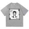 2026 Summer Trend Tshirt Breathable Cotton Retro Music Style Portrait Rose Letter Graphic Print Unisex Casual Sweat Tops