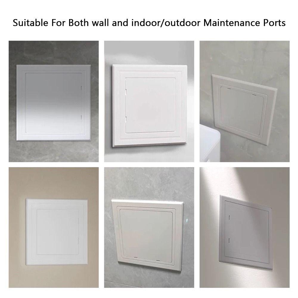 Inspection Port Self-adhesive Access Panel Door White Plastic Inspection Hole Removable Hinged Access Hatch Doors Wall Ceiling