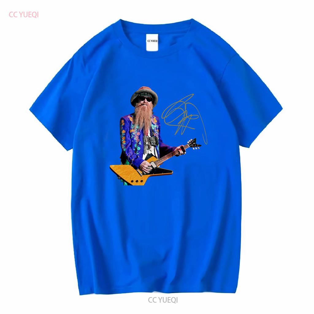 Хлопковая черная футболка с длинным рукавом Billy Gibbons Signature S 234XL Классическая винтажная стирка Мягкая Универсальная дизайнерская одежда