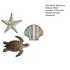 3Pcs Turtle Shell Starfish Wall Decoration Distressed Seaside Wood Wall Art Coastal Beach House Decor Waterproof Bathroom Bedroom Hanging