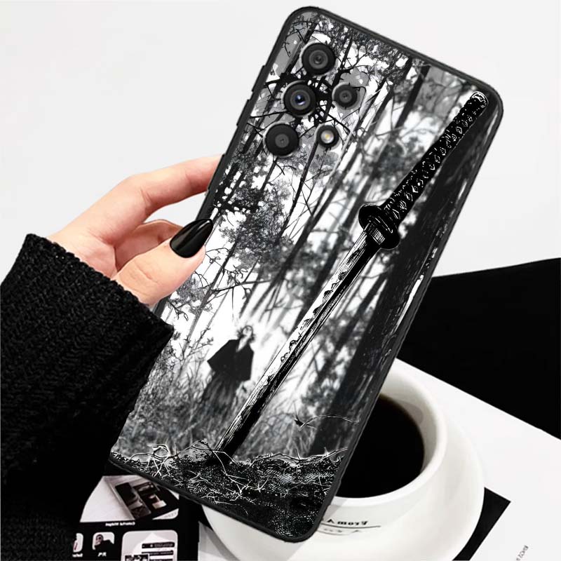 Мечник в древнем стиле Для Samsung A73 A72 A71 A55 A54 A53 A52 A51 A13 A22 A16 A15 A12 A14 A26 A07 5G Черный Чехол для Телефона