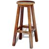 VidaXL Bar Stool In Recycled Solid Wood High Chair Bistro Armchair 241647