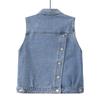 Spring and Summer Korean Style All-match Sleeveless Denim Vest Women's Vest Jacket
