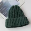 New Candy Colors Kpop Trend Twist Woolen Beanie Hat Autumn and Winter Women's Cap Keep Warm Winter Hat Plush Thread Knitted Hat