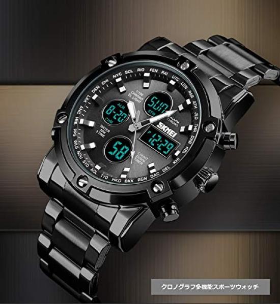 Часы HINICE с цифровым анализатором, хронографом, деловыми и повседневными функциями, алюминиевыми, календарем, днями недели, секундомером, цифровыми часами-анализаторами, светящимися в темноте, из нержавеющей стали