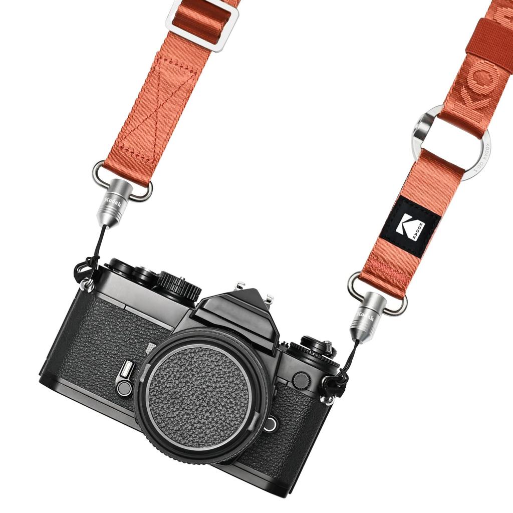 KODAK Camera Strap Quick Durable Metal Easy To Adjustable for SLR Compact and Unisex Multi-Purpose (Burgundy) - Release, Lightweight, Swivel, Use,