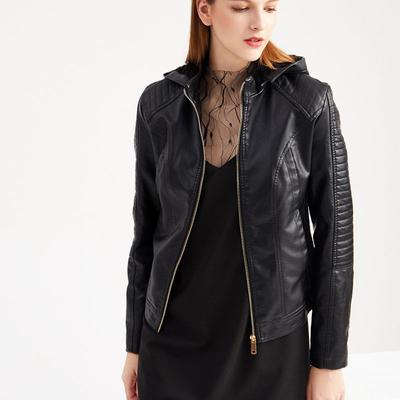 Осенне-зимняя женская флисовая кожаная куртка больших размеров, короткая повседневная куртка из бархатной кожи с капюшоном, толстое флокированное кожаное пальто