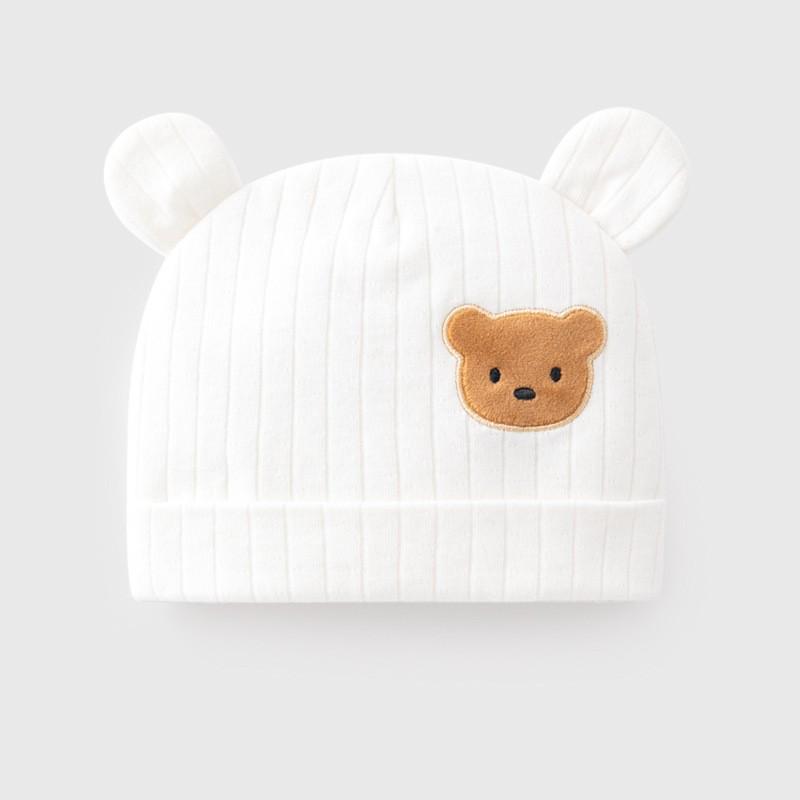 Бесшовная шапочка из чистого хлопка для новорожденных, для мальчиков и девочек, Осень/Зима, 0-3 месяца