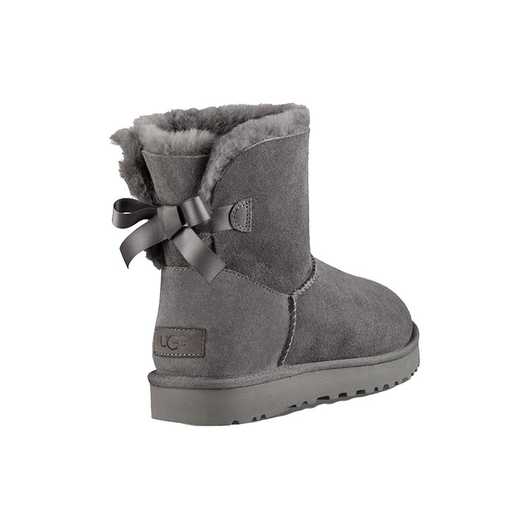 UGG Мини ботинки Bailey Bow II Серые Женские Кроссовки 1016501-GREY