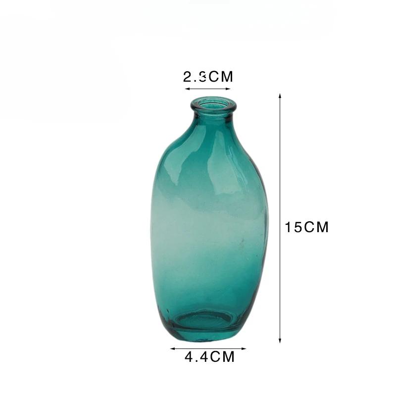 Nordic Transparent Glass Vase Small Irregular Hydroponic Vases Fresh Flowers Green Plants Flower Arrangement Ornaments
