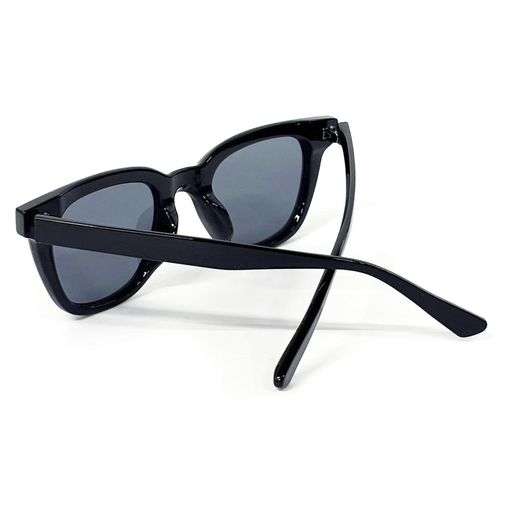 Солнцезащитные очки FashionBerry Shiny Black x Smoke Wellington для мужчин и женщин с легкими прозрачными линзами для защиты от УФ-лучей, стильные, 99% защита, оправа, унисекс,