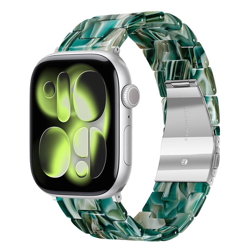 Роскошный полимерный ремешок для Apple Watch Ultra 3 2 49 мм 11 10 42 мм 46 мм Звеньевой браслет Iwatch Серии 9 7 8 6 5 SE3 45 мм 41 мм 40 мм 44 мм