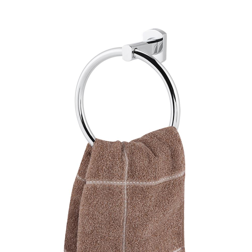 Stainless Steel Towel Ring Holder Round Wall Mounted Towel Rack Bathroom Accessories