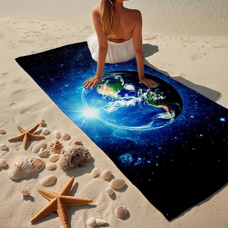 Cosmic Yin Yang Clock Beach Towel, Super Soft Microfiber, Gift for Her/Him, Birthday, for Pool, Beach, Travel, Home Decor Fan gifts