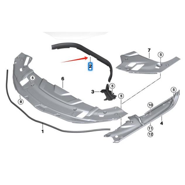 Уплотнитель салона для BMW 7 серии G11/G12