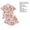 Halloween Pajama Sets for Women Button Down Short Sleeve 2 Piece Sleepwear Pumpkin Print Shirts And Shorts Pjs Lounge Set