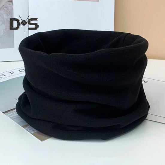 Men Women Thermal Scarf Thickened Double-Sided Velvet Lining Winter Dyeing Scarf Good Heating Insulation High Elasticity Scarf