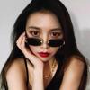Ins Popular Fashion Small Rectangle Women Luxury Sunglasses  Designer Vintage Punk Men Sun Glasses