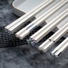 5 Pairs White Japanese Chinese Chopsticks Eating Food Sushi Sticks Reusable Alloy Korean Chopsticks Set Healthy Kitchen Tableware