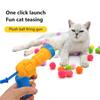 1Set Funny Cat Toys Interactive Toys Gun Plush Ball Launches High Bounce Ball Creative Kittens Mini Pompoms Pet Supplies