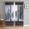 Окно Снежный лес Современные тюлевые шторы для гостиной спальни дома кухни Оконные прозрачные шторы