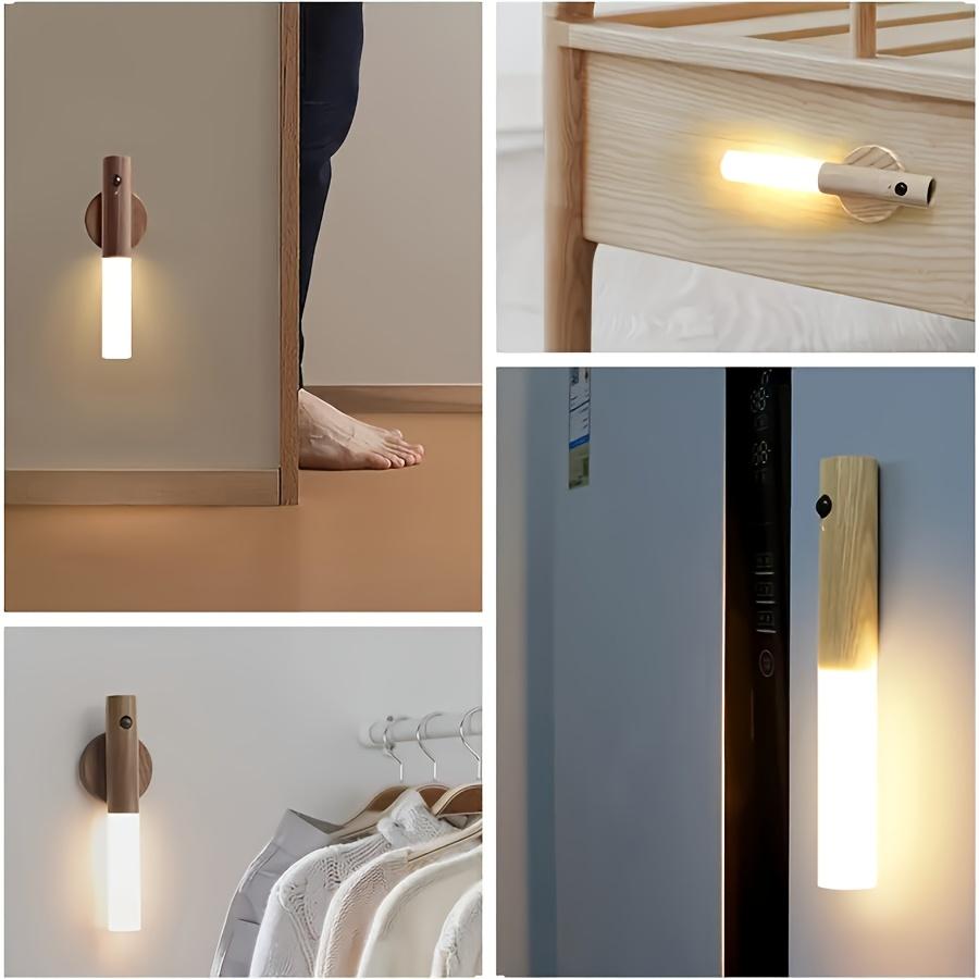 1PC intelligent USB human body induction night light, rechargeable LED wall light, suitable for corridors/cabinets
