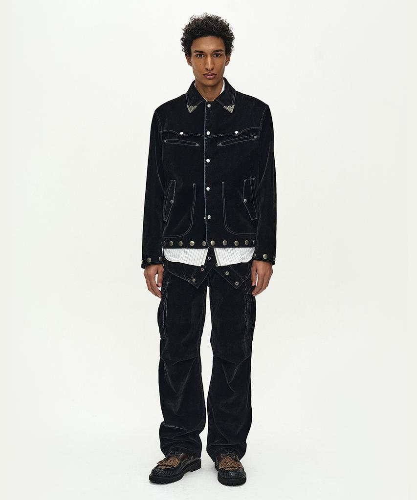 Adsb Andersson Bell Atlanta Flock Velvet Jacket (Black)