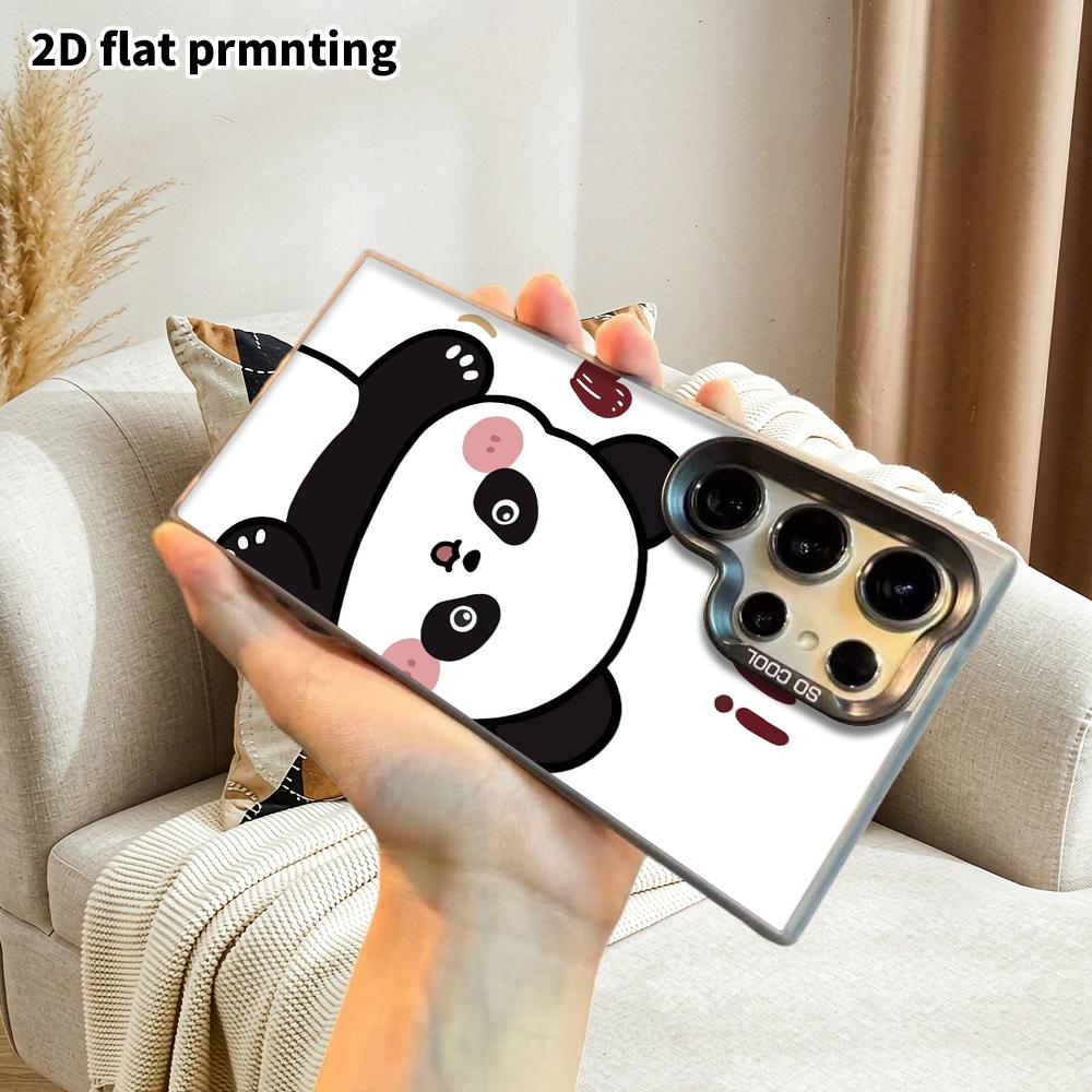 Phone Case: 2D Flat Samsung Galaxy A34 A35 M05 M06 S20 S22 S21 FE Plus 5G Protective Case, Couple Style, Hello Panda, Christmas and Halloween Gift