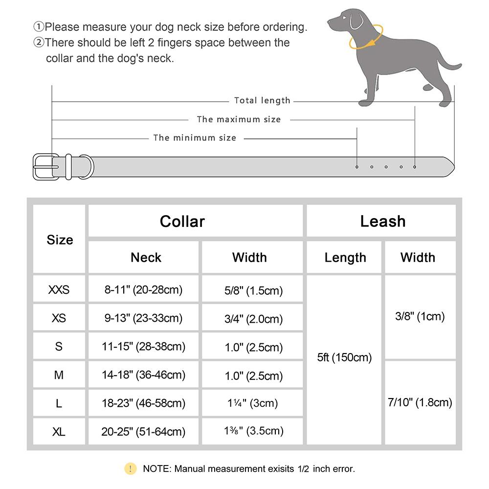 Real Leather Dog Collar Leash Set Personalized Pet Collar With Leash Free Engraving Nameplate For Small Medium Large Dogs