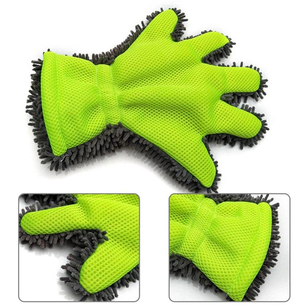 Univrsal Car Washing Gloves Chenille Five Fingers Car Wash Gloves Microfiber Finger Gloves Cloth Auto Car Cleaning Tools
