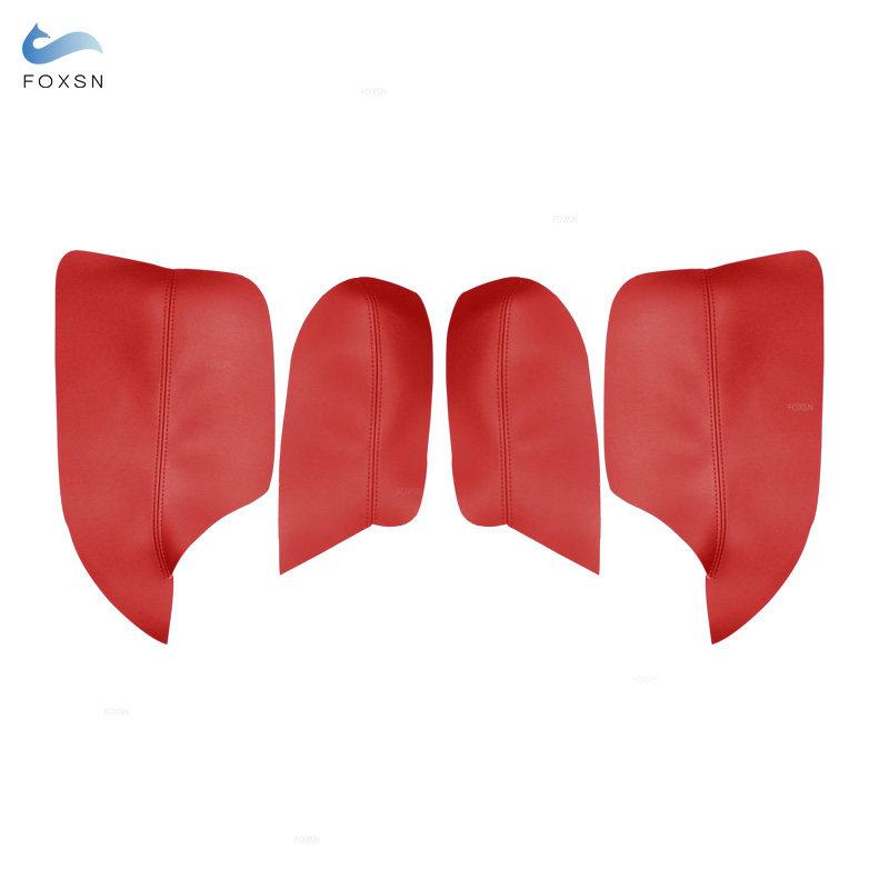 4 шт., автомобильный Стайлинг, внутренняя отделка из микрофибры, кожаная дверная панель, подлокотник, наклейка, отделка для Mitsubishi ASX 2013 2014 2015