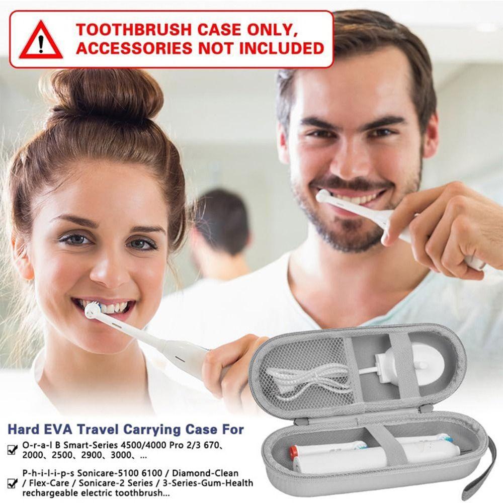Hard Shell Tooth Brush Holder EVA Toothbrush Charger Organizer for Travel Journey