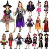 Children's Halloween Costumes: Evil Queen, Vampire, Witch, and Horror Performance Outfits for Girls.