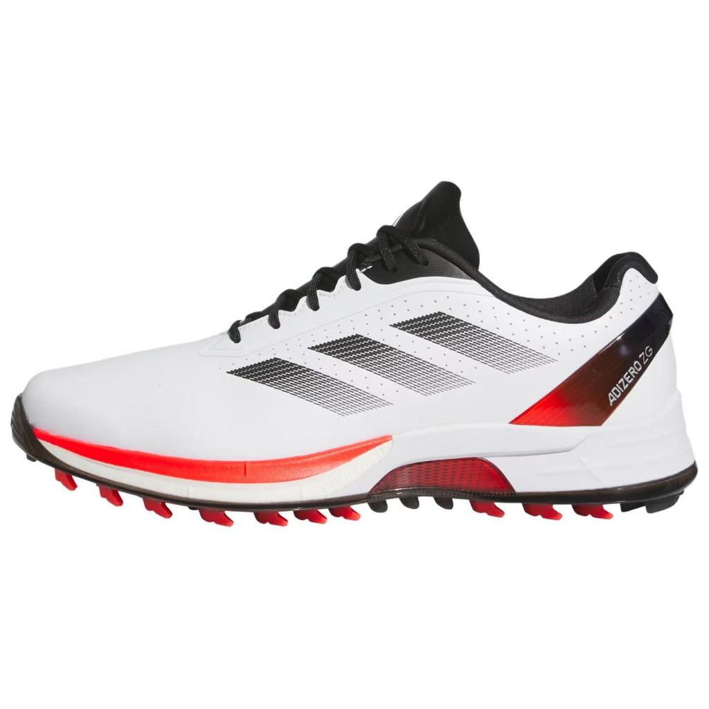 Adidas Adizero ZG Spikeless Golf White Lucid Red Мужские кроссовки Cloud-White Core-Black IE3530