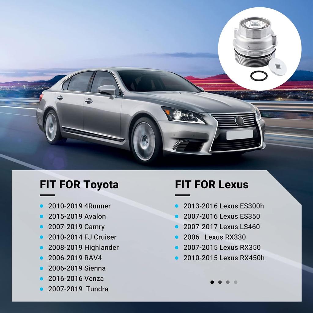 Крышка корпуса масляного фильтра в сборе 15620-31060 с масляной пробкой подходит для Toyota 2005- Tundra RAV4 4Runner Camry Highlander Tacoma Avalon Sienna Venza Lexus