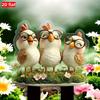 2D Акриловая садовая фигурка 'Счастливый цыпленок' с подставкой, Водонепроницаемый декор для помещений и улицы, для цветочных горшков и газонов, Пасхальный и круглогодичный орнамент на сказочную тематику