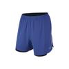 Solid Color Logo Straight-Leg Shorts Men Bottoms Blue 683216-480