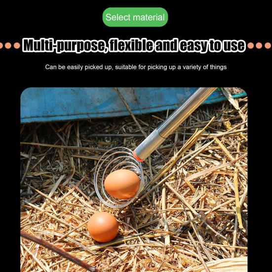 Сборщик орехов из нержавеющей стали, арахисовый сборщик 107 см/42,13 дюйма, гибкий захват для яиц, многофункциональный фермерский садовый инструмент для сбора картофеля, скорлупы