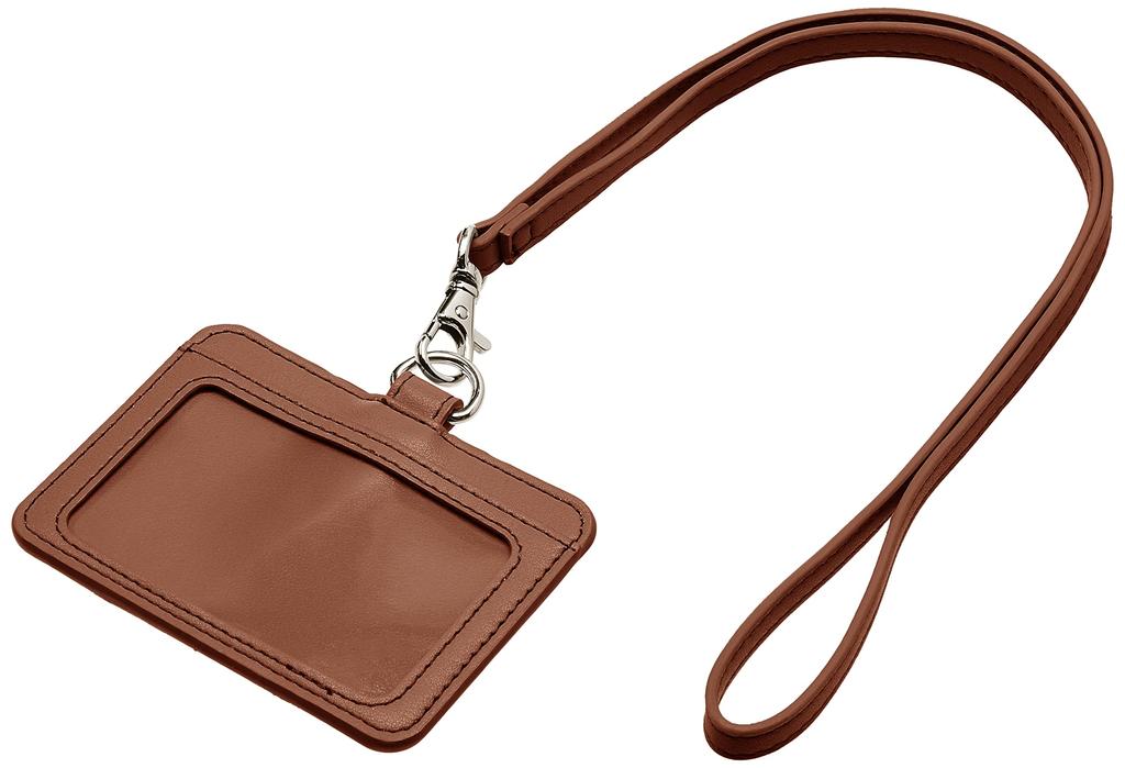 Чехол для удостоверения личности из микрофибры с цветной строчкой Чехол для удостоверения личности КОРИЧНЕВЫЙ Один размер [Beam Slights]