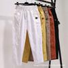 Женские повседневные брюки женские весна и осень широкие свободные белые прямые брюки с высокой талией шаровары лето