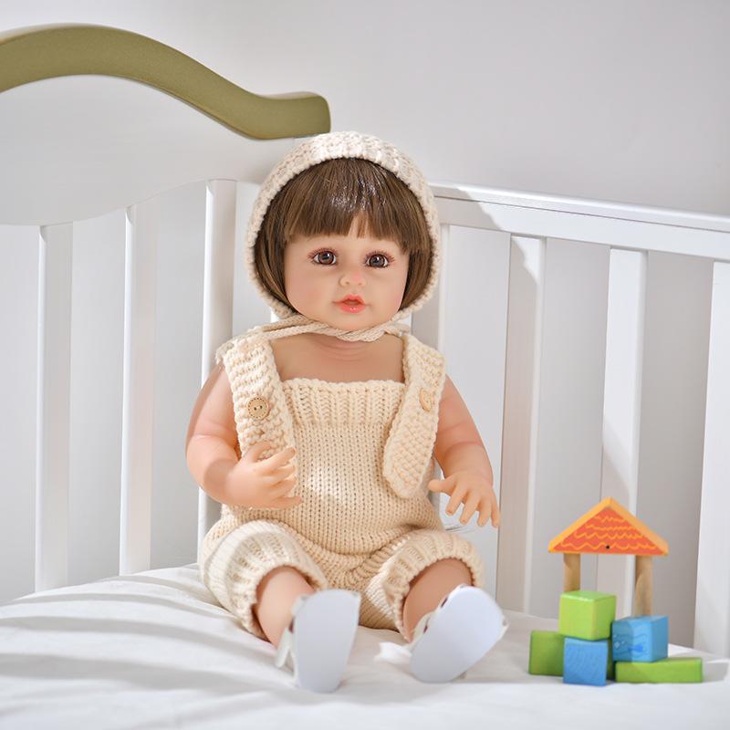 NPK 55 см кукла девочка реборн принцесса мягкая силиконовая кукла для ванны всего тела