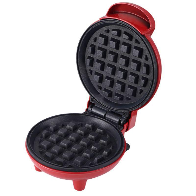 Mini Double-Sided Electric Waffle Maker with Temperature Control for Kids
