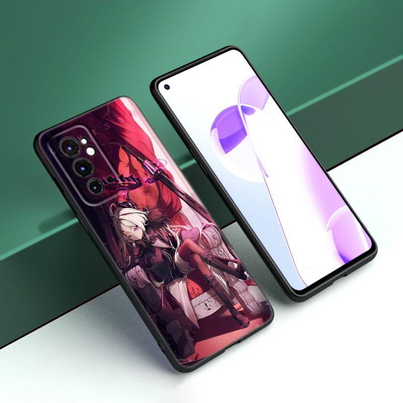 Blue Archive Game Black Silicone Phone Case For OnePlus 9 10 11 12 ACE 2V Pro 9RT 10T 10R Nord CE 2 3 Lite N10 N20 N30 5G