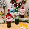 Вязаный чехол для бутылки, рождественские дизайны со снеговиком, украшение для шампанского, практичный защитный рукав для вина и подарков