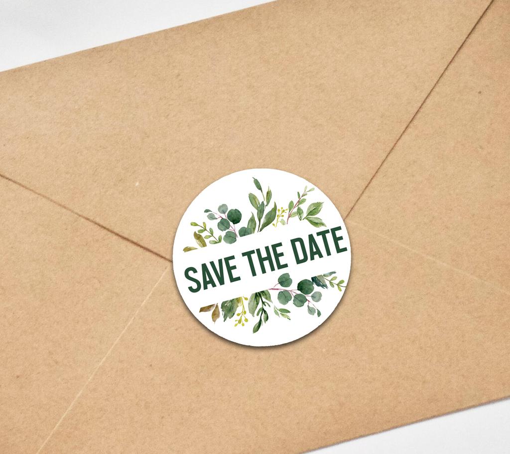 Darling Souvenir Floral Border 45 шт. круглые элегантные шикарные мини-наклейки Save The Date-1.6