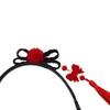 Braid Hair Children Wig Headband Flower Hanfu Hair Sticks Simple Red Bow Hairband  Baby