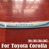 Для Corolla 2011-2013 2014-2017 Защитная накладка на задний бампер, Ультратонкая зеркальная поверхность, Накладка на порог багажника, Автоаксессуары