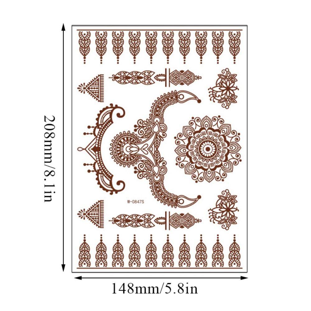Wedding Tool Body Art Sticker Henna Tattoo Stickers Water Transfer Decals Temporary Tattoo