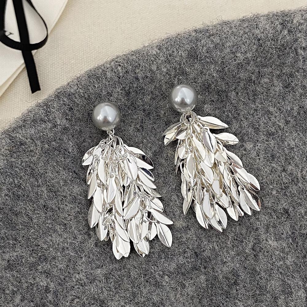 Женские ретро серьги-пусеты в нерегулярную полоску - Преувеличенный европейский и американский уличный стиль высокого класса